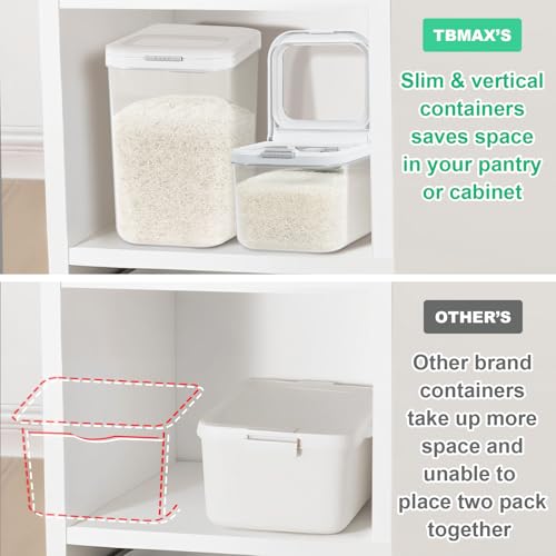 Rice Flour Storage Container with Automatic Flip