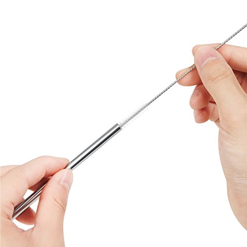 wholesale 25 Piece Set Stainless Steel Straws Long 8.5 Inch Drinking Metal Straws Reusable Drinking Straws for 20 OZ