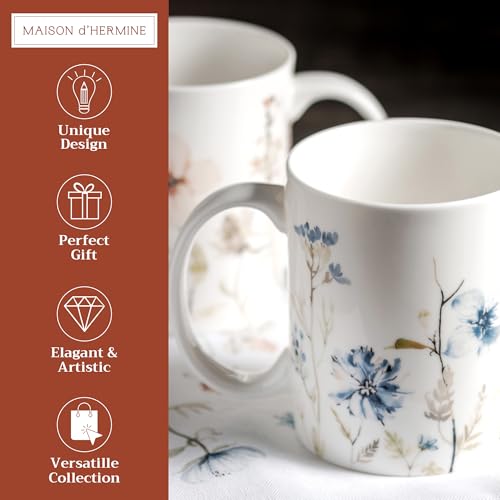 Coffee Mug with Handles Tea Cups (2 Count)