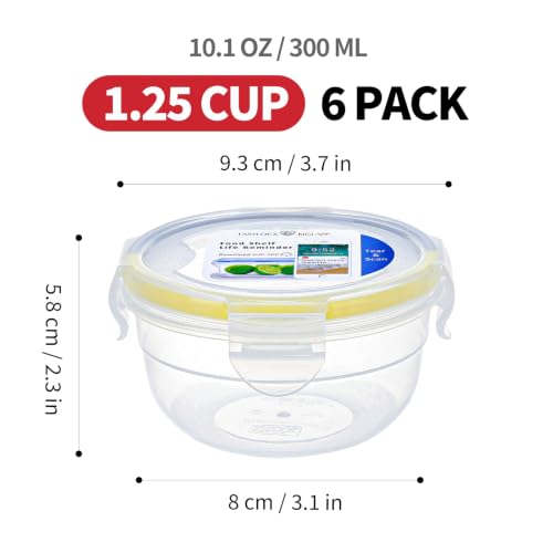 Small Round Food Storage Containers (6 Count)