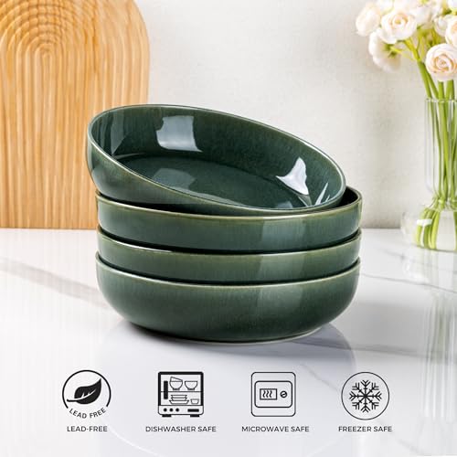 8.75'' Large Ceramic Pasta Bowls (4 Count)