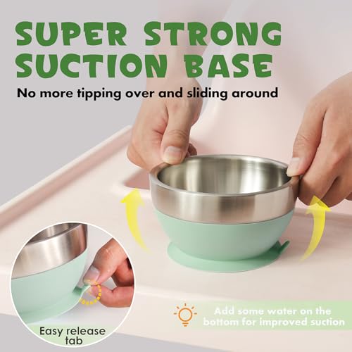 Baby Suction Bowl Set with Spoon & Fork