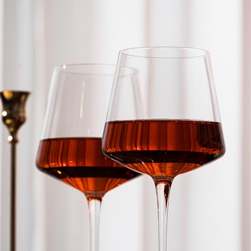 Thin Long Skinny Stem Red Wine Glasses Set of 6 (6 Count)