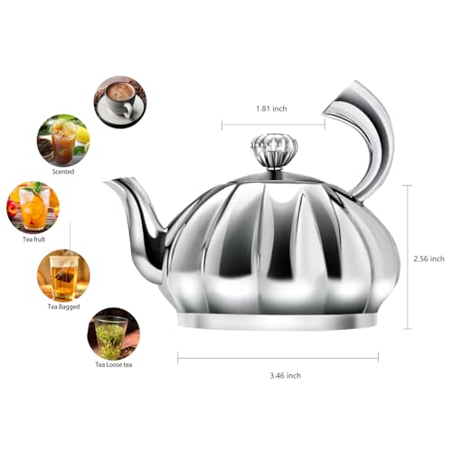 Stainless Steel Teapot with Removable Infuser (12 Ounce)