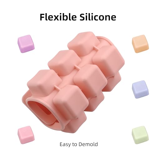 Square Chocolate Molds 3pcs Silicone Square Candy Mold 1 inch for Ice Cubes Caramel (3 Count)