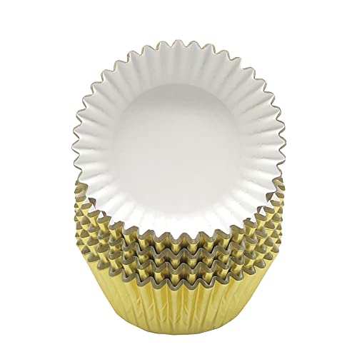 Standard Gold Foil Cupcake Liners Muffin Baking Cups for Party and More (100 Count)