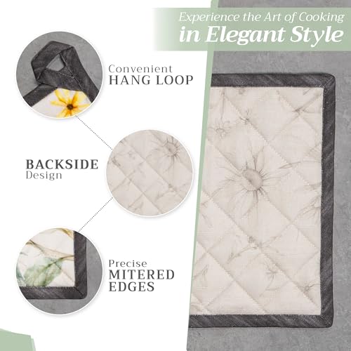 100% Cotton Oven Mitt & Pot Holder Set (2 Count)
