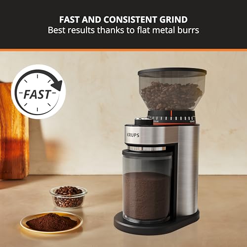 Flat Burr Coffee Grinder 18 Settings 2