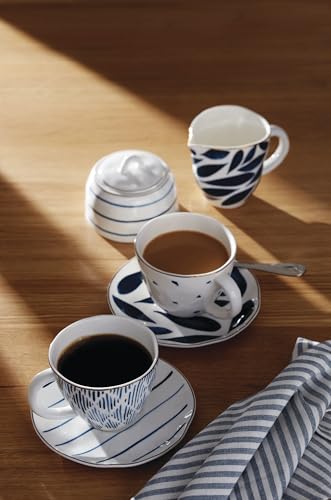 Blue Bay 4 Piece Teacup & Saucer Set (4 Count)