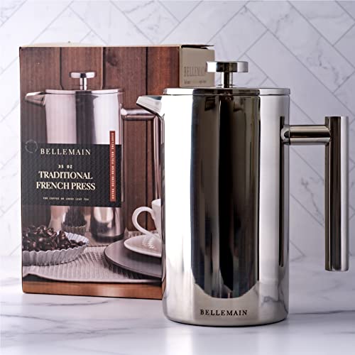 French Press Coffee Maker Extra Filters Included