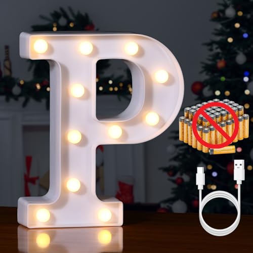 Rechargeable LED Letter Lights Sign Marquee Light Up Letters Sign for Night Light Wedding