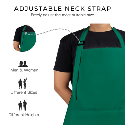 Kitchen Cooking Aprons Pack of 2 with 3 Pockets Chef Aprons