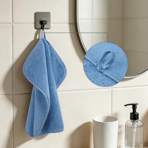 330 GSM Poly Blend Microfiber Shower Wash Cloth Face Towel (6 Count)