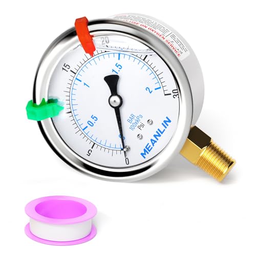 0~30Psi Liquid Filled Pressure Gauge 1