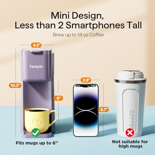 Mini Single Serve Hot and Iced Coffee Maker for K Cup and Ground
