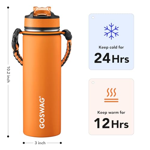 24oz Insulated Stainless Steel Travel Water Bottle