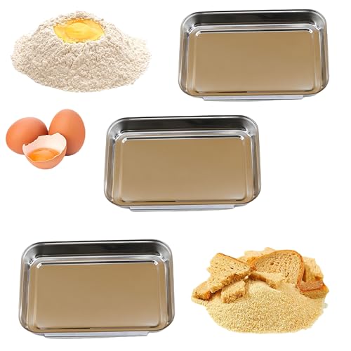 3 Piece Stainless Steel Breading Set (3 Count)