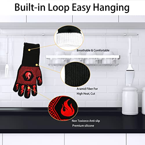 BBQ Gloves 1472F Heat Resistant Non (2 Count)