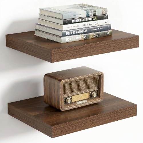 10x10 Inches Floating Shelves Wall Mounted Set of 2 (2 Count)