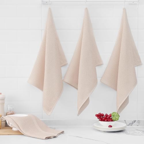 100% Cotton Oversized Waffle Weave Kitchen Towels 6 (6 Count)