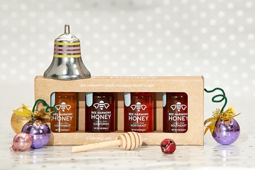 Coast-to-Coast Honey Flight, Gift Set, 3 oz Jars (Pack of 4) (12 Ounce)
