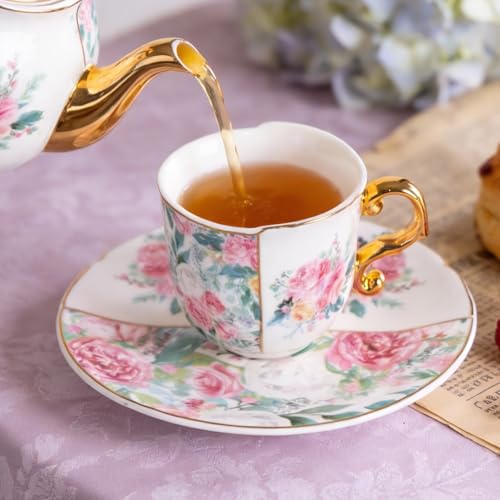 Tea Cups and Saucers Set of 2 (2 Count)