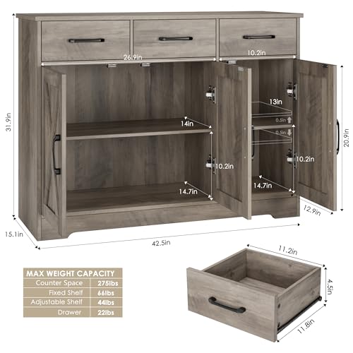 Kitchen Buffet Cabinet with Storage