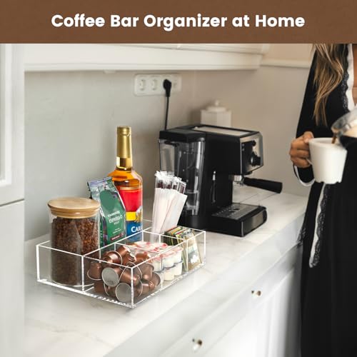 Acrylic Coffee Bar Station Organizer for Countertop