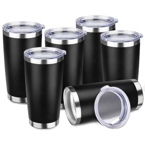 6 Pack 20oz Stainless Steel Travel Coffee Tumbler
