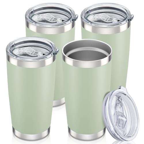 20 oz Tumbler with Lid Stainless Steel Insulated Tumblers Bulk Cups Mug (4 Count)