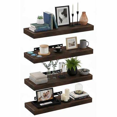 Floating Wall Shelves (4 Count)