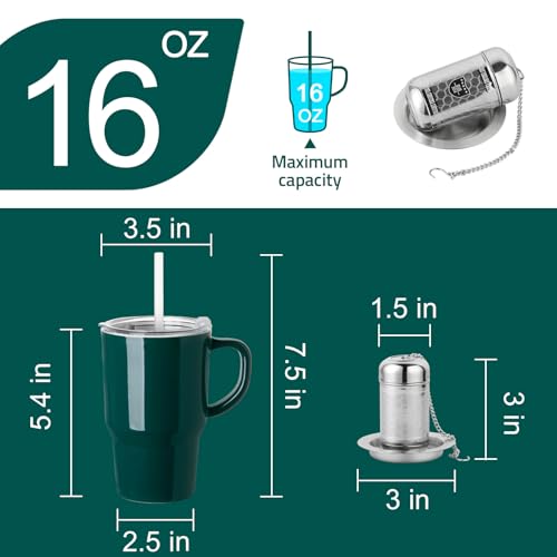 Sweejar Ceramic Tea Cup with Lid