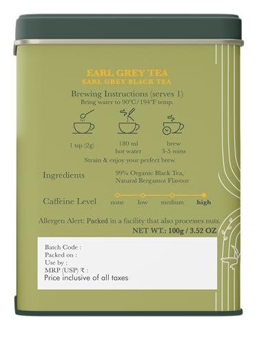 Estates Garo Hills Earl Grey Tea 100gm Tin (3.5274 Ounce)