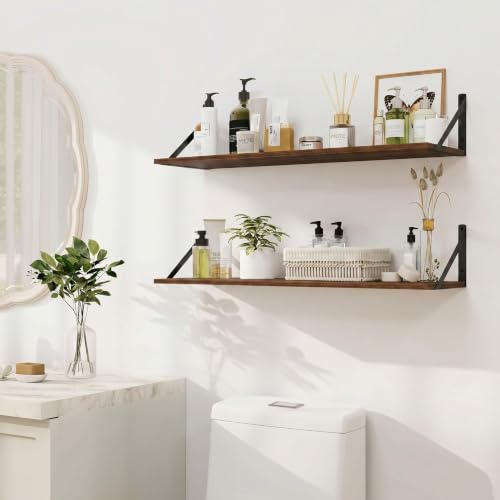 Black Deep Floating Shelves for Wall