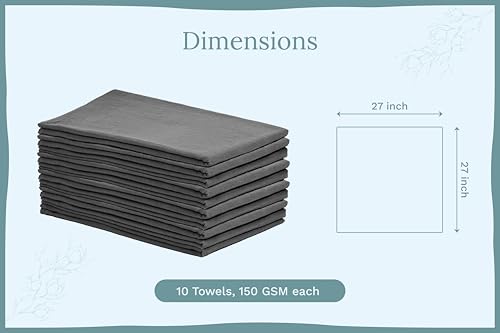 Organic Cotton Gray Tea Towels (10 Count)