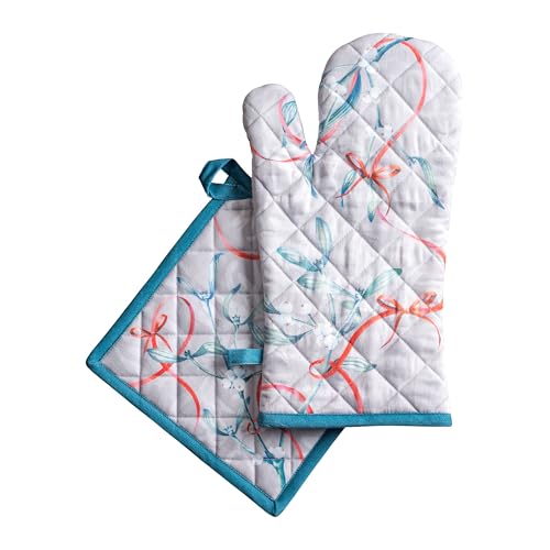 100% Cotton Oven Mitt & Pot Holder Set (2 Count)