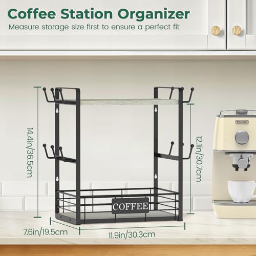 Coffee Mug Cup Holder Tree Bar Station Organizer