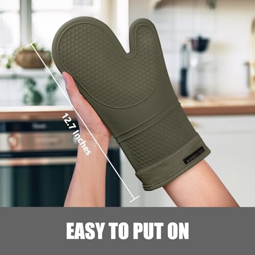 Silicone Oven Mitts and Pot Holders Sets