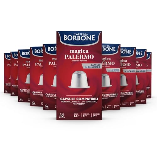 Magica Palermo Aluminum Capsules Compatible with Nespresso Original Machines (100 Count)
