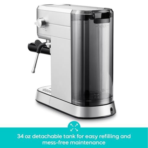 PFAS Free Espresso Machine with Milk Frother Steam Wand