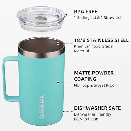 25oz Insulated Coffee Mug with Handle
