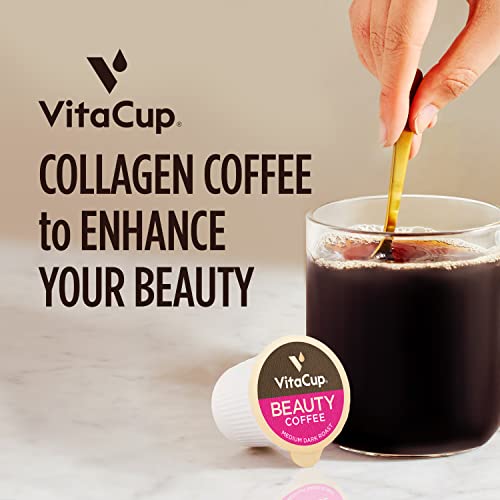 Beauty Collagen Medium Dark Roast Coffee Pods (32 Count)