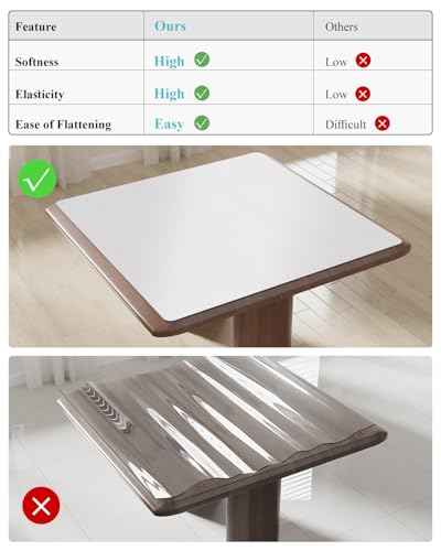 Pure White Plastic Table Cover Protector