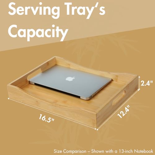 Bamboo Serving Tray with Handles