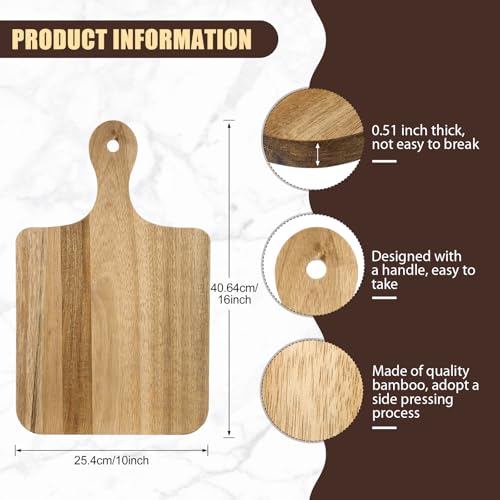 6 Pcs Wood Cutting Boards for Chopping Charcuterie Serving (6 Count)