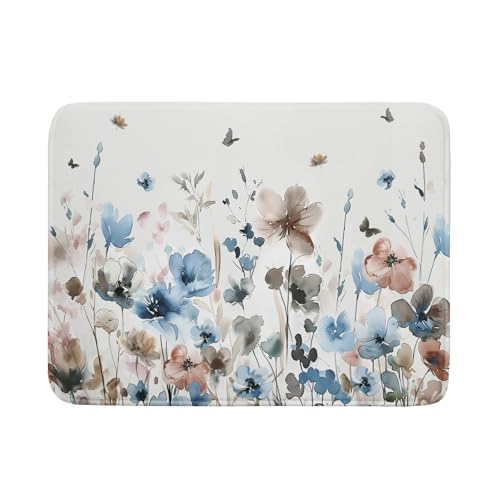 Watercolor Floral Dish Drying Mat