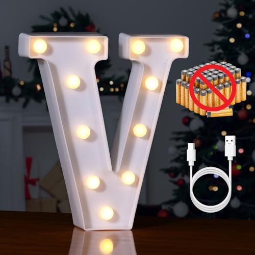 Rechargeable LED Letter Lights Sign Marquee Light Up Letters Sign for Night Light Wedding