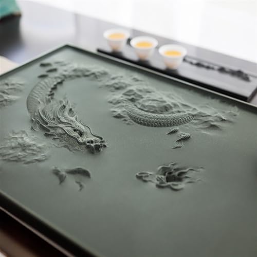 Tea Set Natural Ebony Stone Tea Tray Whole Original Stone Small Tea Table Tian Luo Green Tea Sea Office Tea Set Chinese Tea Set