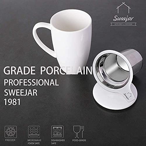 Sweejar Porcelain Tea Infuser Cup with Lid