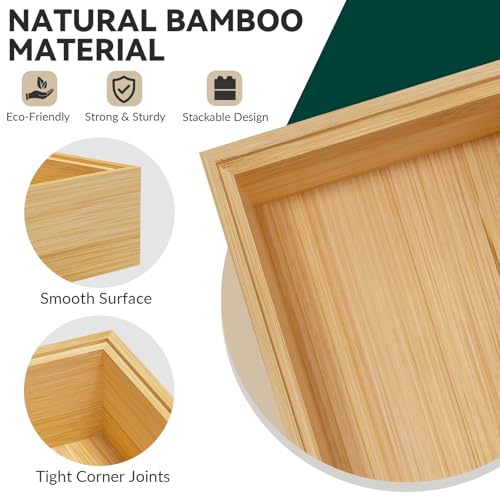 Bamboo Kitchen Drawer Organizer (2 Count)